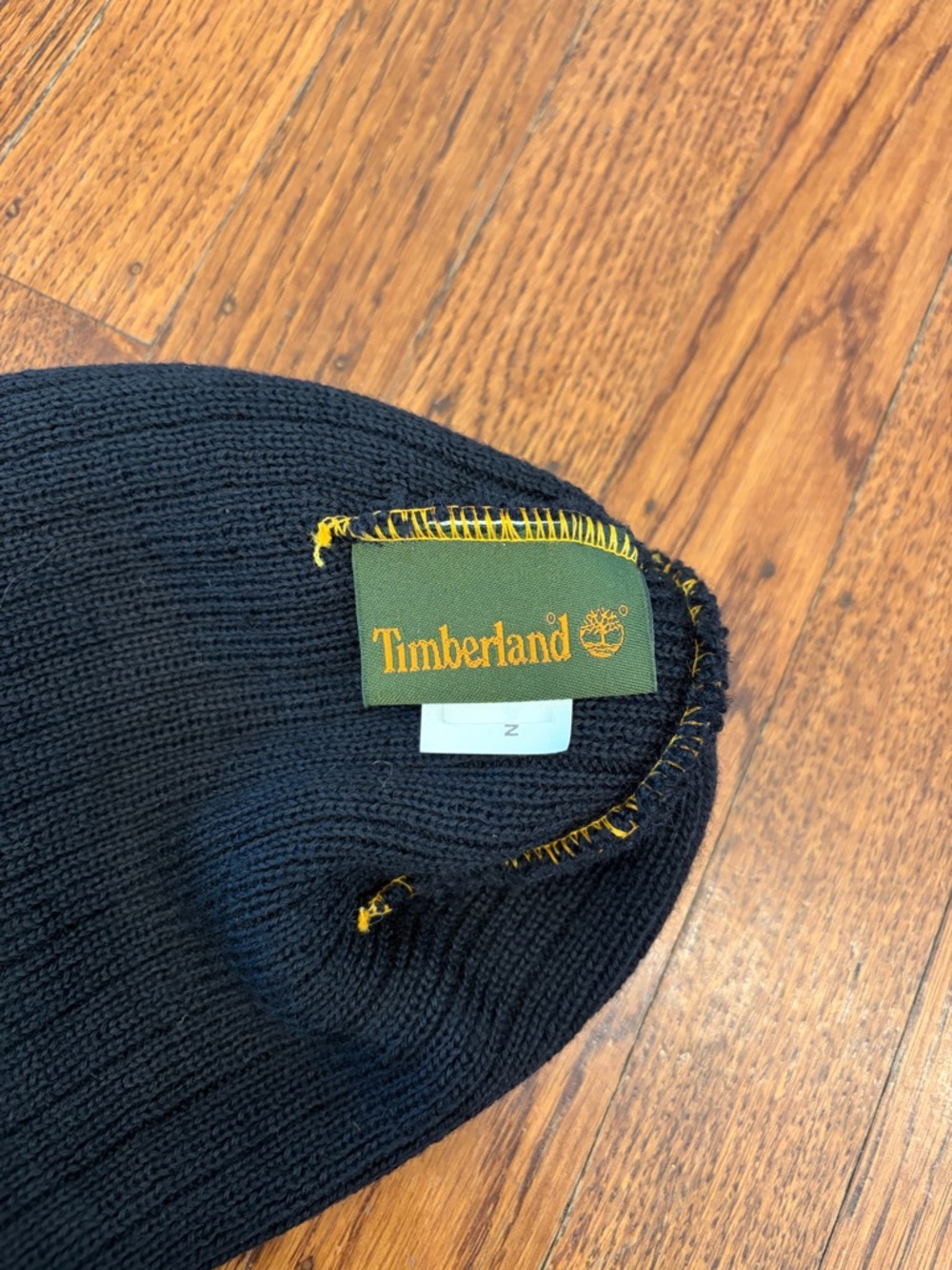 Timberland Black Ribbed Wool Beanie - Picture 2 of 5